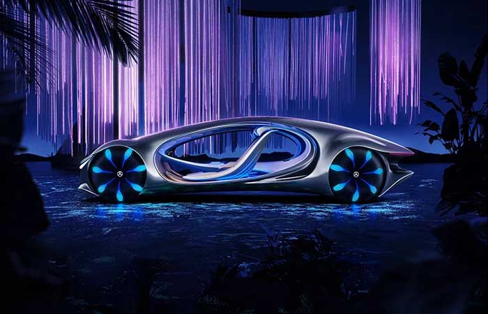 A Mercedes bemutatta az új Avatár autót a CES kiállításon – futurisztikus öko autó