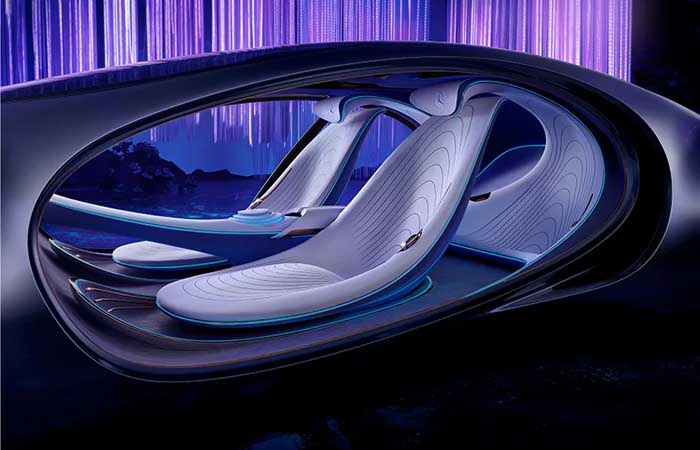 A Mercedes bemutatta az új Avatár autót a CES kiállításon – futurisztikus öko autó